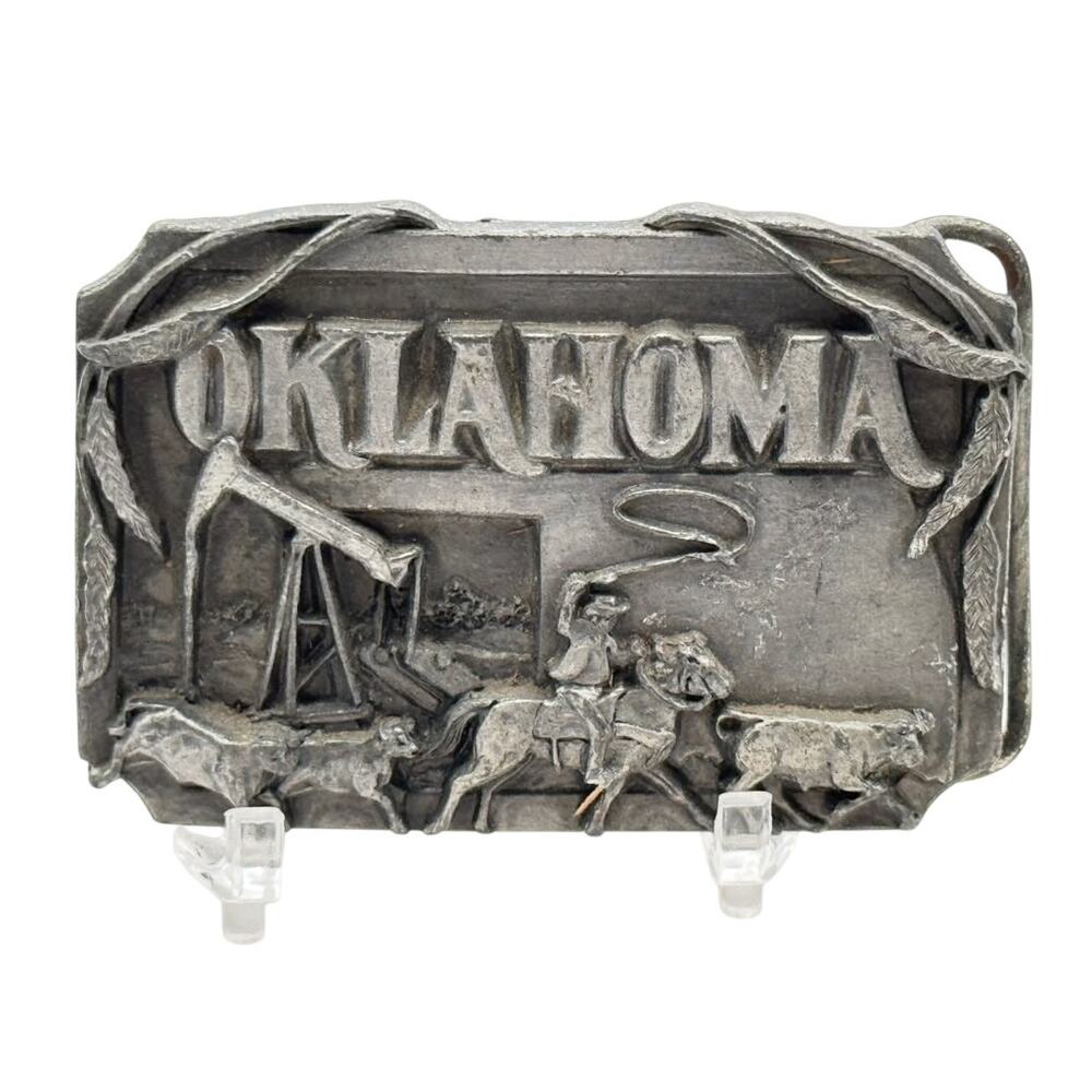 Bergamot Brass Works Oklahoma Oil Field State Commemorative Belt Buckle